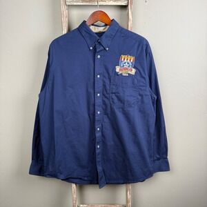 Wrangler 2007 National Finals Rodeo Las Vegas‎ Blue Longsleeve Button Shirt XL